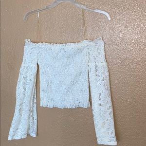 Floral Over shoulder Top